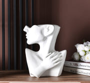 Modern Human Head Flower Vase