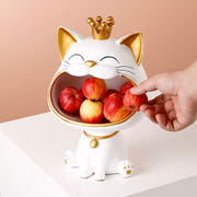 Lucky Resin Crown Cat Bigmouth Cat Storage