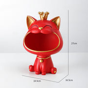 Lucky Resin Crown Cat Bigmouth Cat Storage