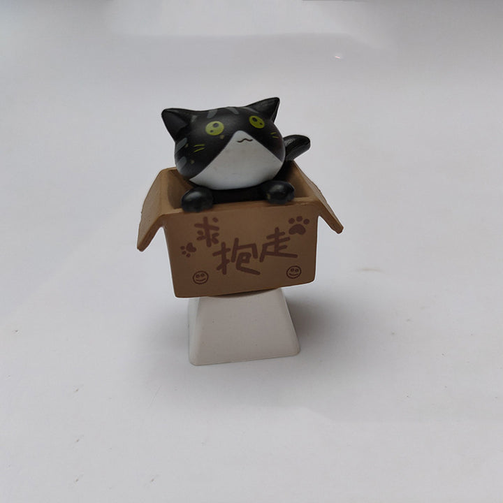Kawaii Mini Cat Ornament Garden kitten statue Gift For Kids