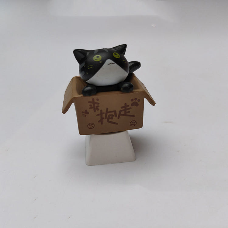 Kawaii Mini Cat Ornament Garden kitten statue Gift For Kids