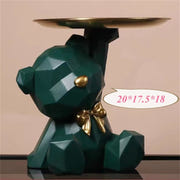 Geometric Resin Storage Box Crafts Geometric Bear Resin Desk Decoration