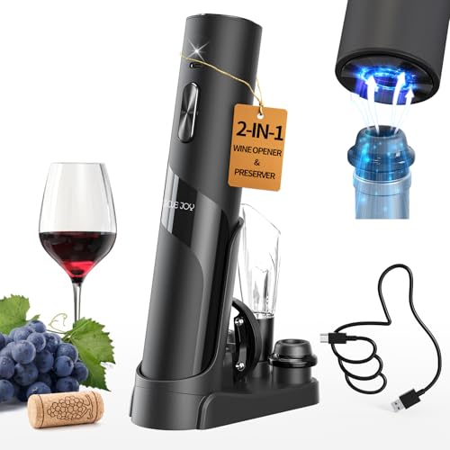 Electric Wine Bottle Opener 7-in-1 Wine Gift Set with Electric Vacuum Pump