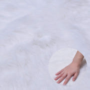 YEAHOME 48 Inch White Faux Fur Christmas Tree Skirt