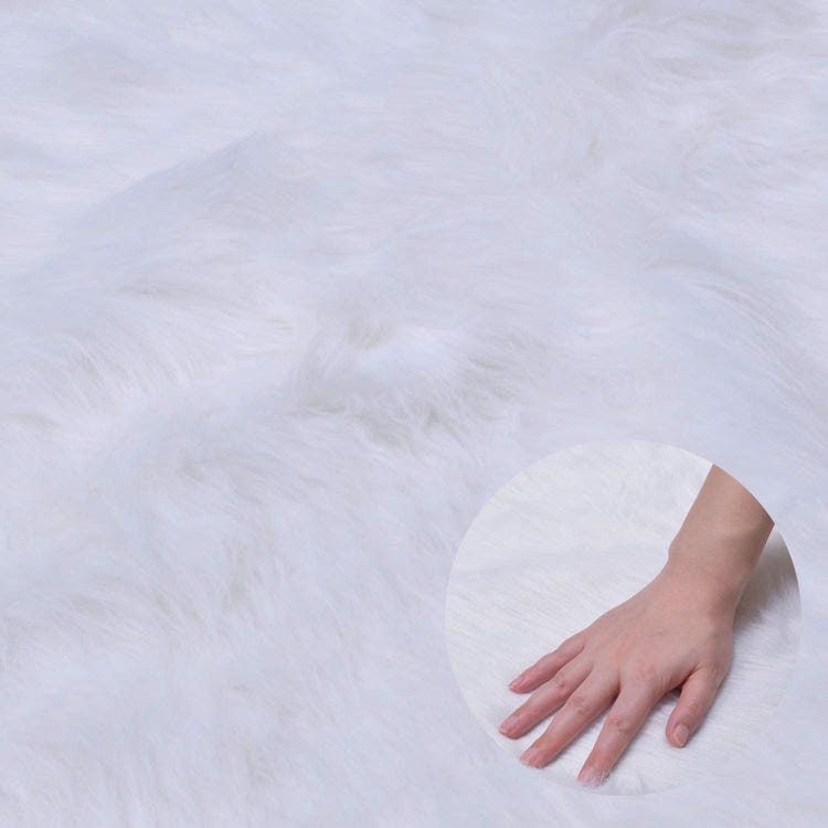 YEAHOME 48 Inch White Faux Fur Christmas Tree Skirt