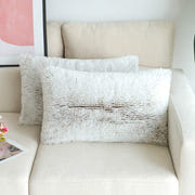 NordECO HOME 2 Pack Teal Faux Fur Cushion Covers 18 x 18 Inches