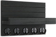 Wall Key and Mail Holder with Shelf