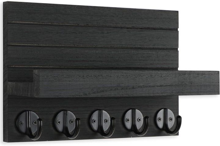 Wall Key and Mail Holder with Shelf