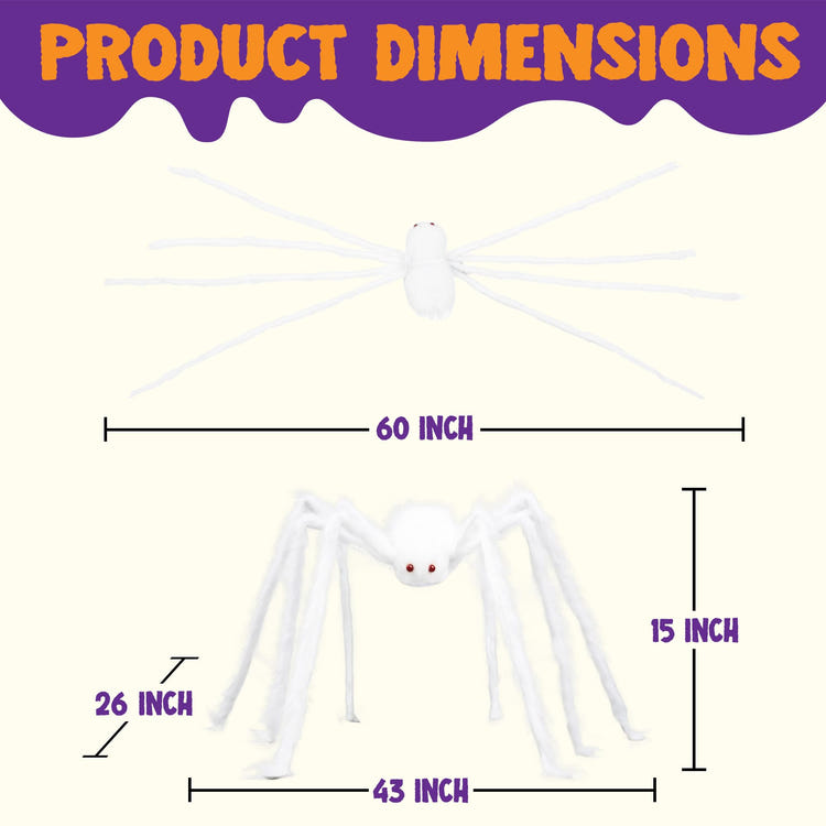 JOYIN 5ft Giant Halloween Spider – Large Black Spider for Outdoor Yard