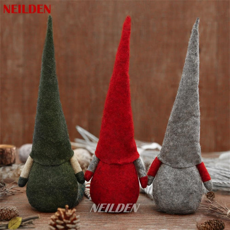 3pcs New Christmas Decoration Long Legs Rudolph Doll Christmas Children Gift Hotel mall Window Decoration