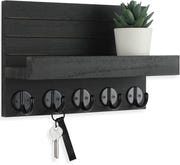 Wall Key and Mail Holder with Shelf