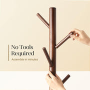 Pipishell Sturdy Wooden Coat Tree with 8 Hooks
