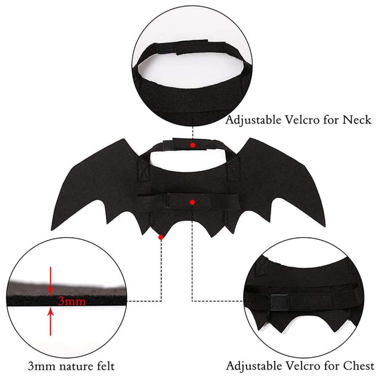 Cat Halloween Bat Wings Costume – Dress-Up Accessory for Cats & Small Dogs