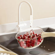 Fruit Drain Basket With Lid Vegetable Washing Bowl Kitchen Gadgets