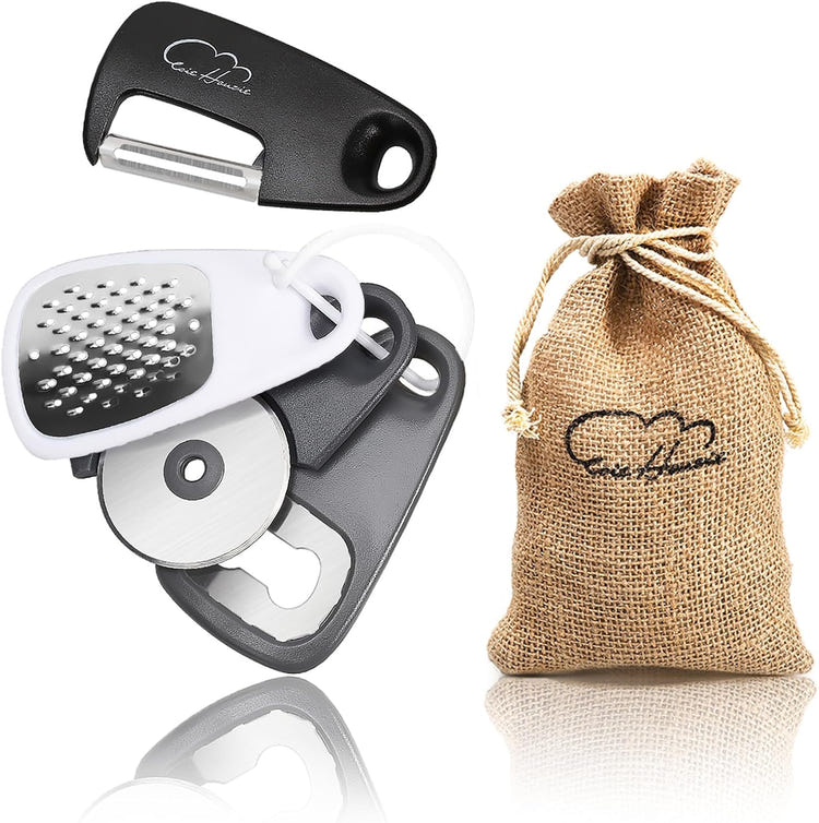 5 Piece Kitchen Tools Set with Grater Peeler Opener and Cutter
