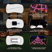 550 LED Halloween Spider Web Lights