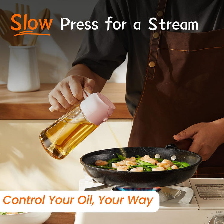 TrendPlain 16oz/470ml Glass Olive Oil Sprayer for Cooking