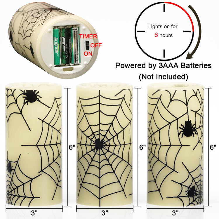 Eldnacele Halloween Flameless LED Candles