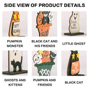 Halloween Wooden Tabletop Decorations (Set of 5)