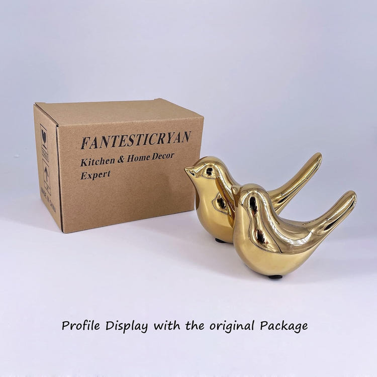 FANTESTICRYAN Gold Bird Decorative Figurine