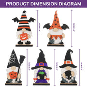 Halloween Wooden Tabletop Decorations (Set of 5)