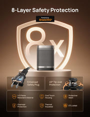 Dreo Space Heater, 1500W Portable Electric Heaters for Indoor Use