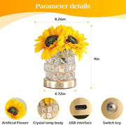 Rechargeable Sunflowers Cordless Touch Table Lamp