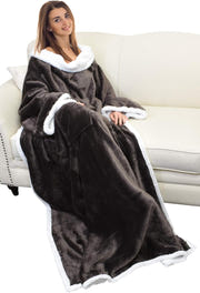 Catalonia Sherpa Wearable Blanket with Sleeves Arms