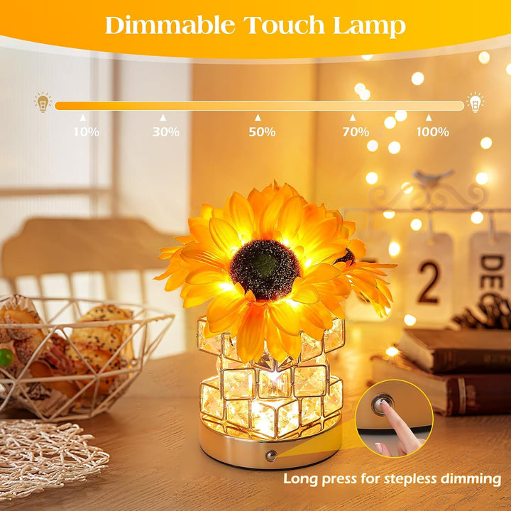 Rechargeable Sunflowers Cordless Touch Table Lamp