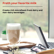 Instant Pot Milk Frother, 4-in-1 Electric Milk Steamer 500W, Black