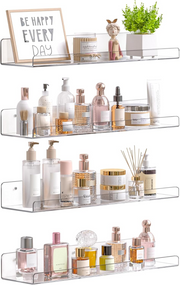Acrylic Shelves for Wall Decor, 15" Display Shelf