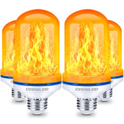 LED Flame Light Bulbs – 2 Pack, 4 Modes, E26 Base