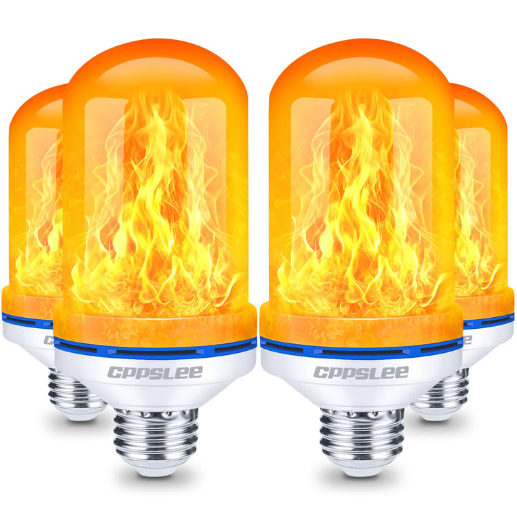 LED Flame Light Bulbs – 2 Pack, 4 Modes, E26 Base