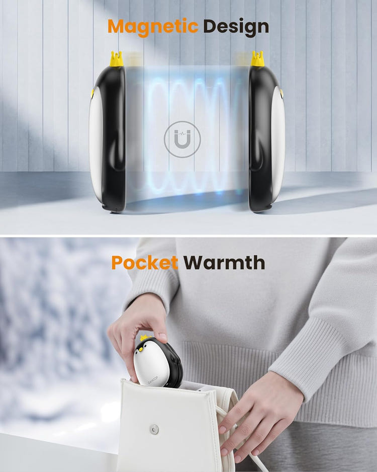Gaiatop Magnetic Hand Warmers Rechargeable 2 Pack