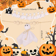 7Ft Halloween Ghost Garland with Wooden Beads