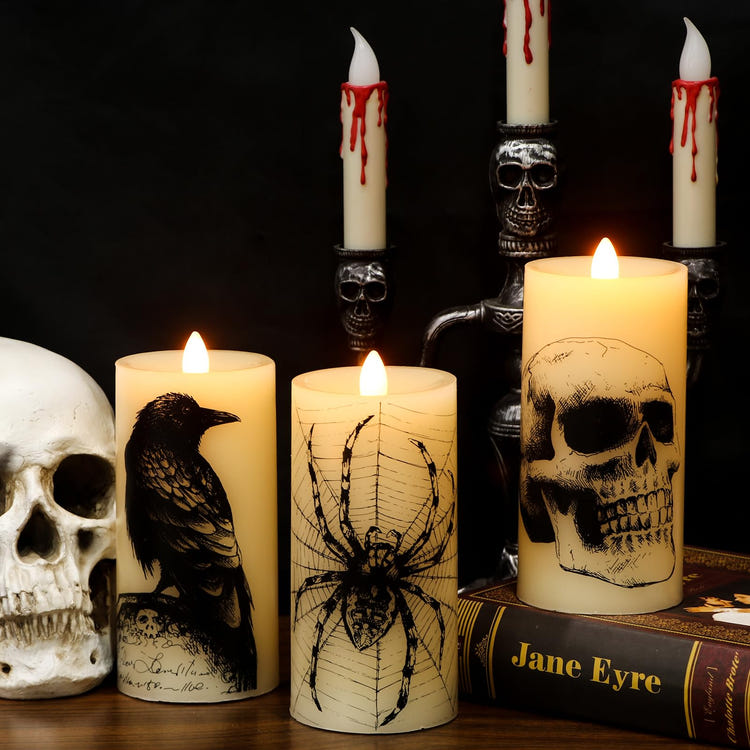 Eldnacele Halloween Flameless LED Candles