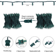Minetom 25FT Halloween Purple String Lights