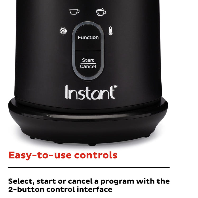 Instant Pot Milk Frother, 4-in-1 Electric Milk Steamer 500W, Black