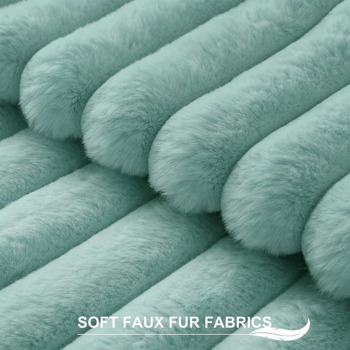 Pallene Faux Fur Plush Throw Pillow Covers 18x18 Set of 2