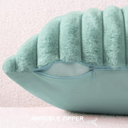 Pallene Faux Fur Plush Throw Pillow Covers 18x18 Set of 2