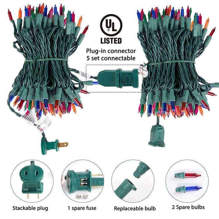Minetom 25FT Halloween Purple String Lights