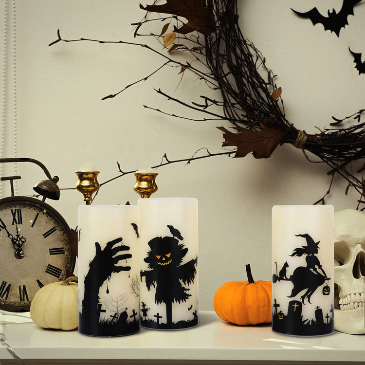 Eldnacele Halloween Flameless LED Candles