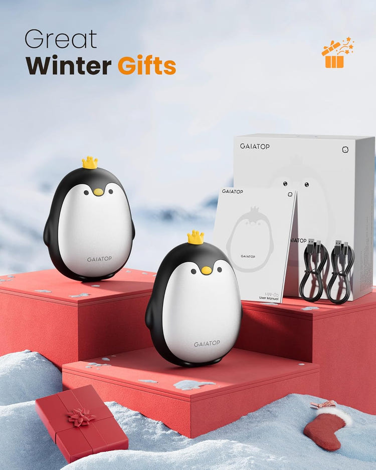Gaiatop Magnetic Hand Warmers Rechargeable 2 Pack