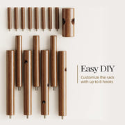 Pipishell Sturdy Wooden Coat Tree with 8 Hooks