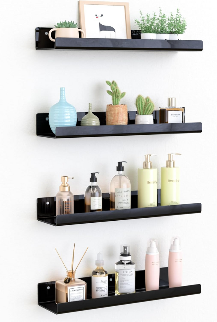 Acrylic Shelves for Wall Decor, 15" Display Shelf