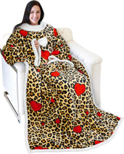 Catalonia Sherpa Wearable Blanket with Sleeves Arms