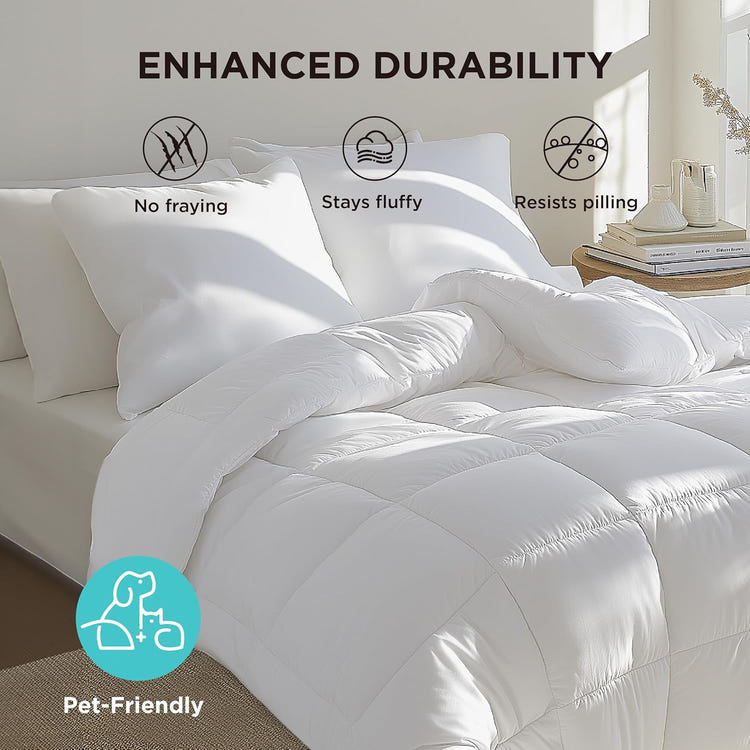 Bedsure Queen Comforter Duvet Insert White