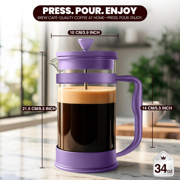 Utopia Kitchen 34 Ounce 1 Liter French Press Coffee Maker