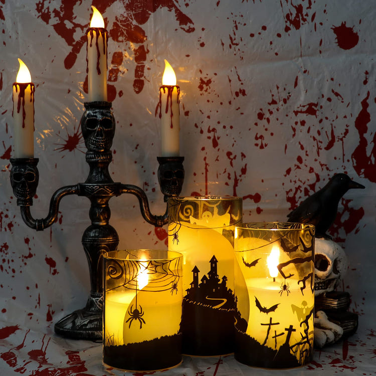 Eldnacele Halloween Flameless LED Candles
