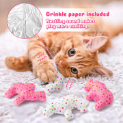 MALLMALL6 Halloween Catnip Toys – 5pcs Pumpkin Teething Set for Kittens & Cats